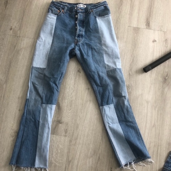 levi's patchwork jeans